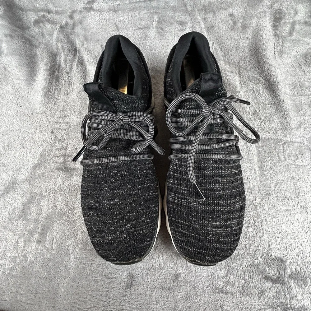 Sorel Kinetic Athletic Shoes Women's Size 8.5 Gray Black Knit Lace-Up Running